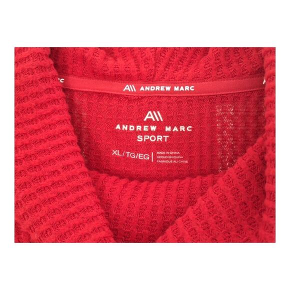 ANDREW MARC SPORT Brushed Waffle Dolphin Hem Turtleneck Top Tunic Cowl Neck XL - Picture 4 of 16